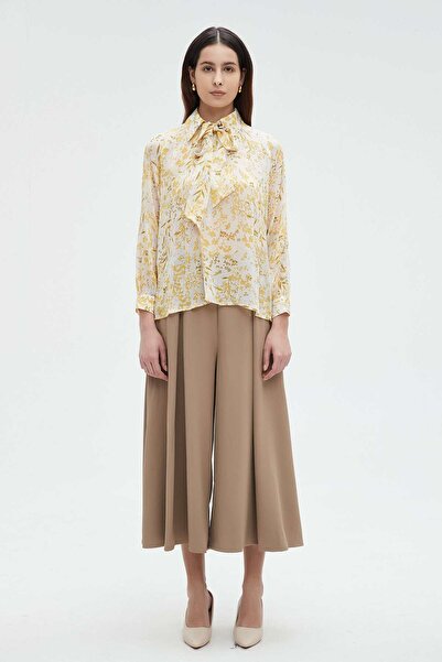 Nichii Women's Long Sleeve Floral Print Blouse