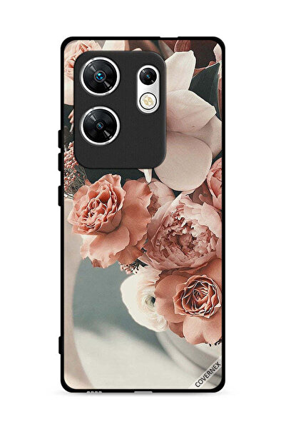 Covernex غطاء حماية لهاتف Infinix Zero 30 4G بنقشة زهور الخوخ الجميلة