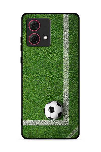 Covernex غطاء حماية لهاتف موتورولا موتو جي 84 5 جي بتصميم كرة قدم في الزاوية