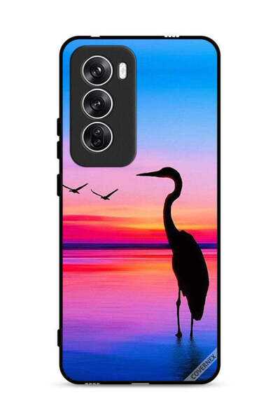 Covernex غطاء حماية لهاتف Oppo Reno12 5G بطبعة شوكة وطيور