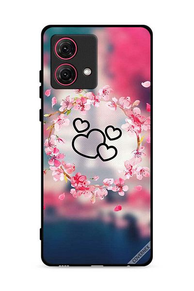 Covernex غطاء حماية لهاتف موتورولا موتو جي 84 5 جي بنقشة قلوب فنية