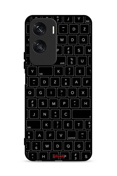 Tolwak غطاء حماية لهاتف Honor X50i 5G بنمط مفاتيح لوحة مفاتيح عشوائية