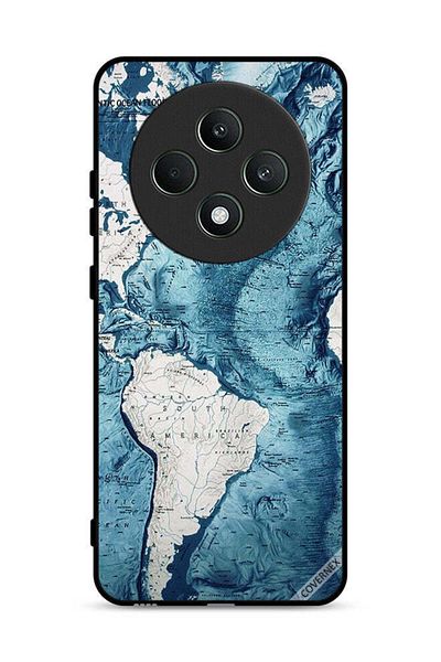 Covernex غطاء حماية لهاتف Oppo Reno12 F 4G برسومات خريطة فنية