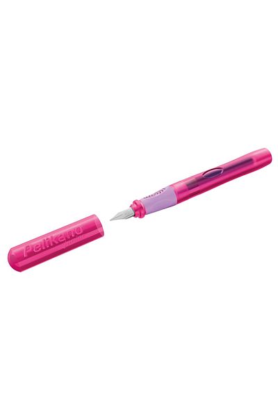 Pelikan Stilou Pelikano Junior, peniță, prindere ergonomică, pentru dreptaci, culoare roz, material rășină