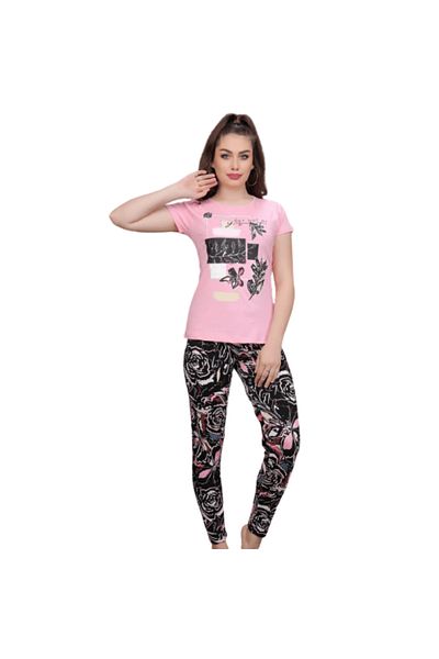 Generic Women's short-sleeved cotton pajamas