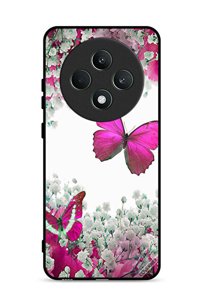 Covernex جراب حماية لهاتف Oppo Reno12 F 5G برسومات فراشات جميلة وورود صغيرة