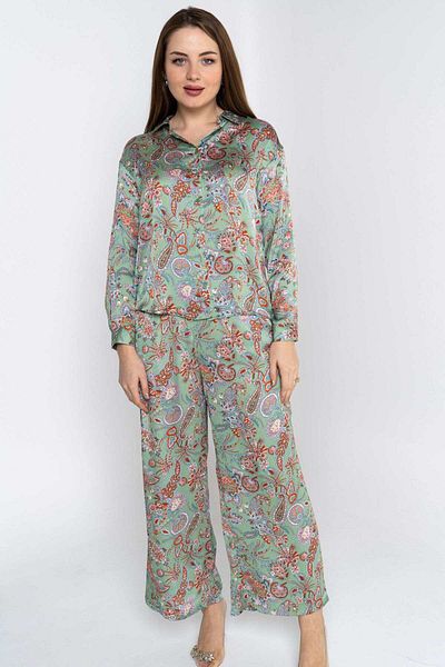Nichii Women's Loose-Fit Floral Print Long Trousers