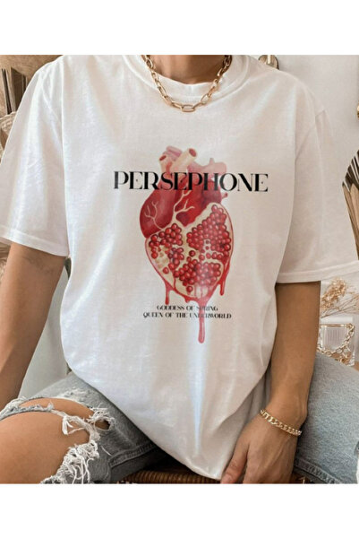 Harajuku Style Λευκό Unisex με στάμπα ρόδι, σε λευκό χρώμα oversize