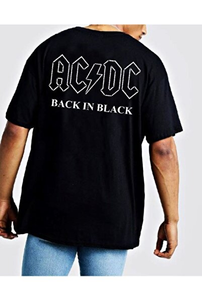 Harajuku Style Μαύρο ACDC με στάμπα Oversize Unisex Γυναικείο/Ανδρικό Unisex ...