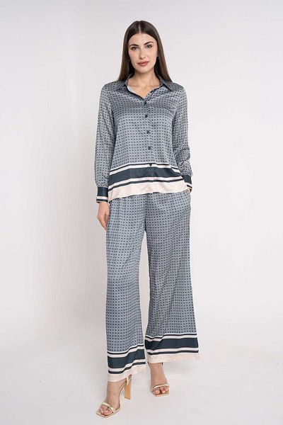 Nichii Women's Wide Long Checkered Trousers