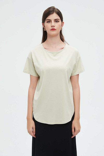 Nichii Wide Plain Short Sleeve Blouse