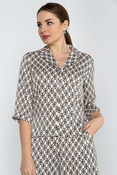Nichii Women's 3/4 Sleeve Printed Shirt