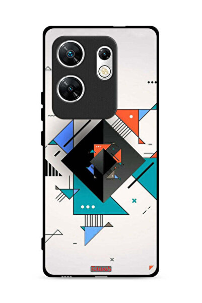 Tolwak غطاء حماية لهاتف Infinix Zero 30 4G بأشكال مربعة ومثلثة ونمط تجريدي