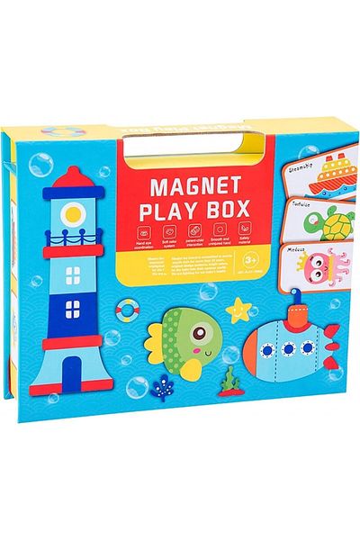 Star Master Puzzle magnetic cutie de joacă Ocean, 72 de piese, albastru