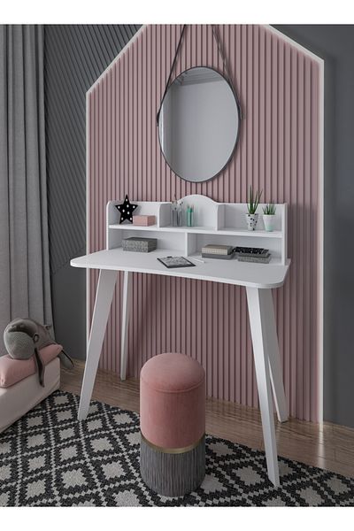 ARTLY White dressing table with makeup drawers 120*99*60