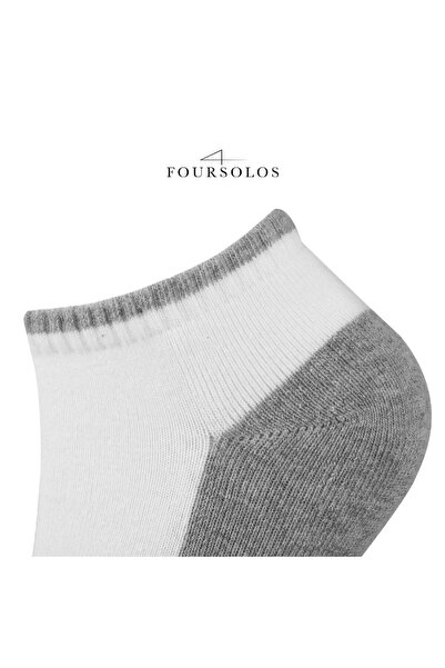 FOURSOLOS 4-Piece Sports Socks, Towel Sole Booties 36-40