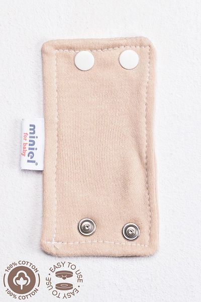 miniel organic Unisex Baby Organic Cotton 2 Snaps 9.5 mm Body Extension Apparatus Set of 2