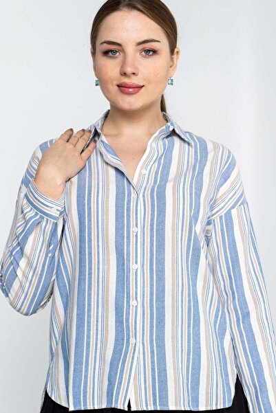 Nichii Women's Long Sleeve Striped Shirt