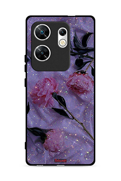 Tolwak غطاء حماية لهاتف Infinix Zero 30 4G بنقشة ورود لامعة