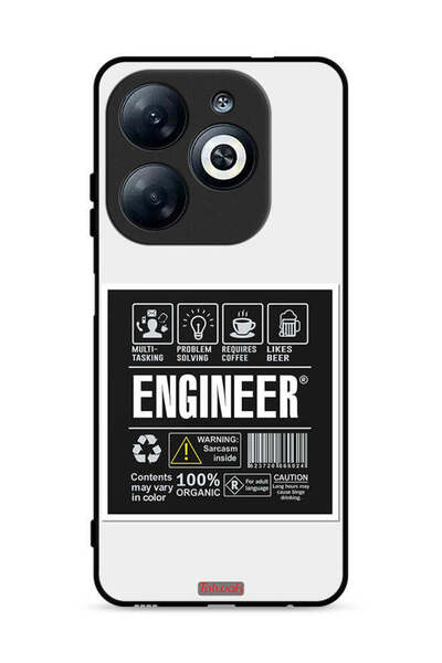 Tolwak غطاء حماية لهاتف Infinix Smart 8 4G، ملصق مهندس