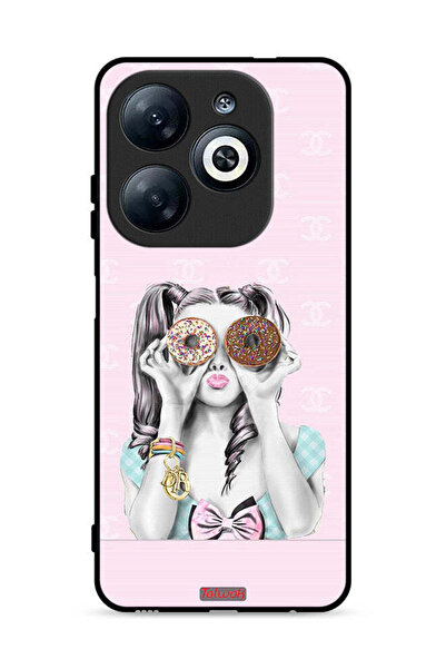 Tolwak غطاء حماية لهاتف Infinix Smart 8 4G يحمل قطعتين من الدونات