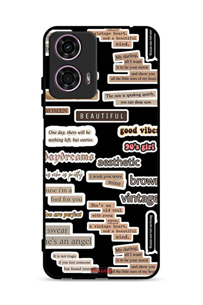 Tolwak غطاء حماية لهاتف موتورولا موتو جي 24 4G بملصقات اقتباسات جميلة