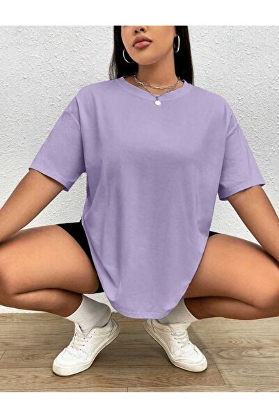 Harajuku Style Μωβ Απλό Oversize Unisex