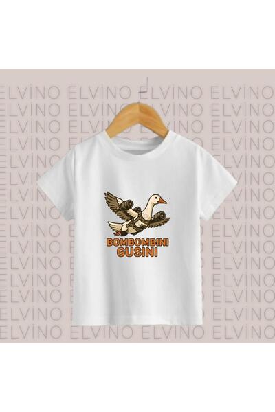 Harajuku Style Personaje italienești Braınrot albe imprimate, oversize, unise...