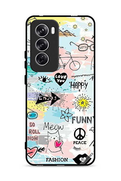 Covernex غطاء حماية Oppo Reno12 5G بتصميم Doodle Meow Enjoy