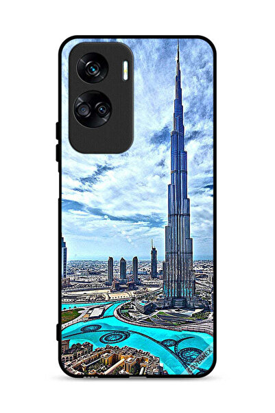 Covernex غطاء حماية لهاتف Honor 90 Lite 5G، برج خليفة، غيوم مؤثرة