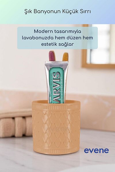 Evene Θήκη οδοντόβουρτσας Βάση οδοντόβουρτσας Βάση οδοντόβουρτσας Μπεζ Χρώμα Μοντέλο 87