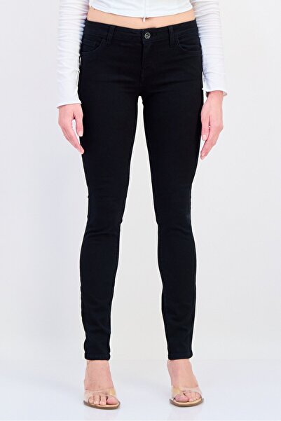 Vans Women Skinny Fit Solid Stretchable Denim, Black