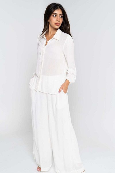 Nichii Women's Loose Plain Long Trousers