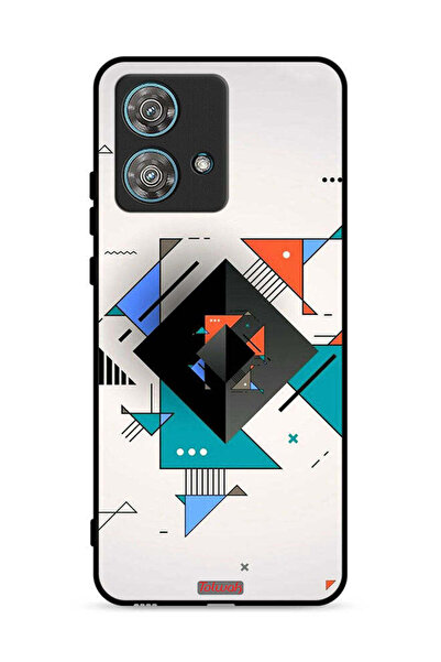 Tolwak غطاء حماية لهاتف موتورولا إيدج 40 نيو 5G بأشكال مربعة ومثلثة ونمط تجريدي