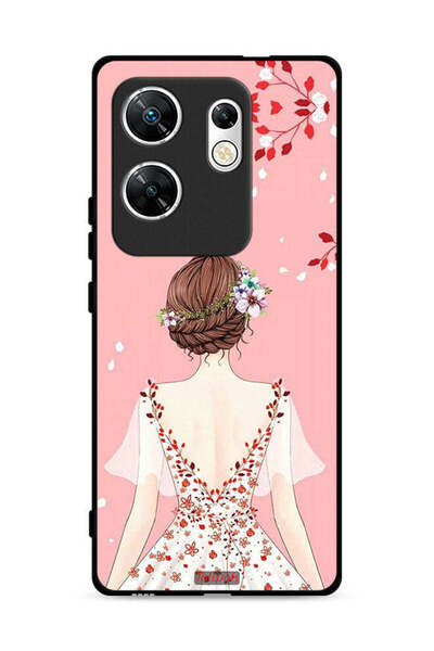 Tolwak غطاء حماية لهاتف Infinix Zero 30 4G برسومات فتاة واقفة