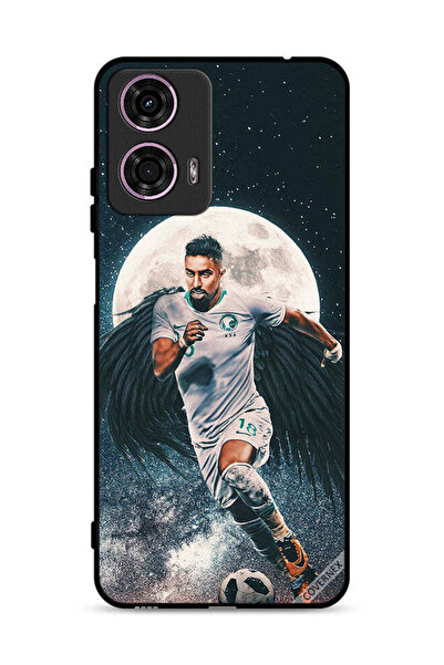 Covernex غطاء حماية لهاتف موتورولا موتو جي 24 4G، سالم الدوسري يحمل كرة قدم