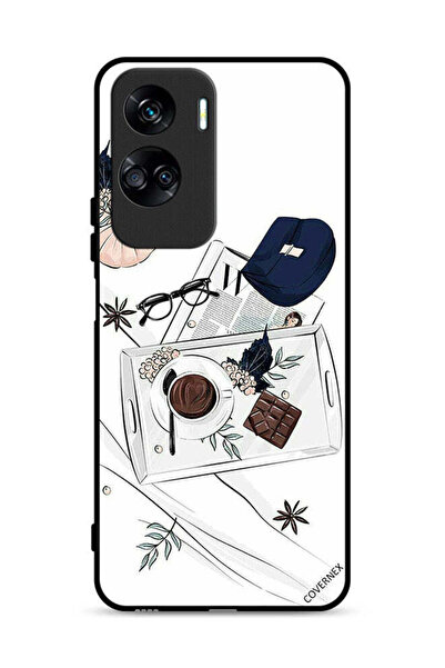 Covernex غطاء حماية لهاتف Honor 90 Lite 5G بنقشة قهوة وشوكولاتة