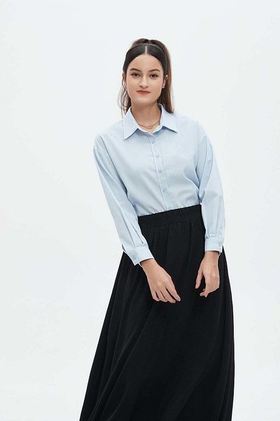 Nichii Women's Solid Long Sleeve Shirt
