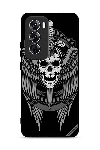 Covernex غطاء حماية لهاتف Oppo Reno12 5G بتصميم جمجمة وأجنحة نسر