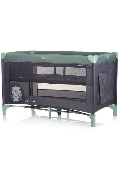 Chipolino Foldable Baby Crib Ariel Pastel Green