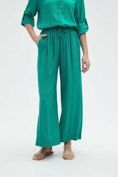 Nichii Women's Long Pants with Waist Tie