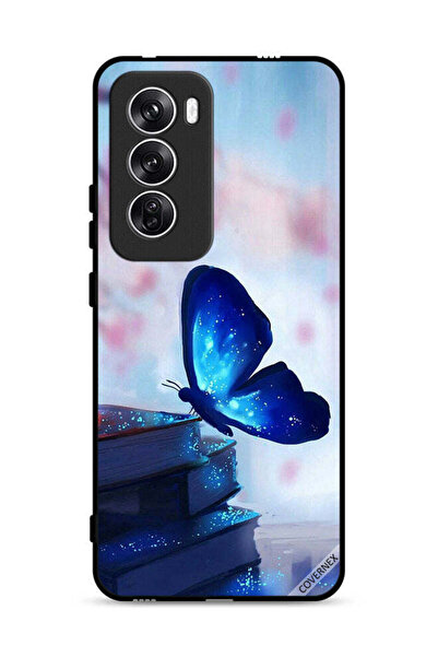 Covernex غطاء حماية لهاتف Oppo Reno12 5G بتصميم فراشة جالسة على كتاب