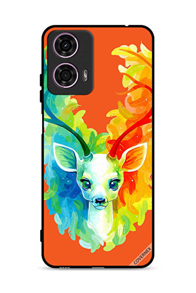 Covernex غطاء حماية لهاتف موتورولا موتو جي 24 4G بنقشة غزال ملون