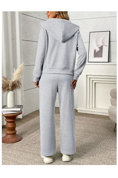 CANDERO Pantaloni de sport pentru femei, gri, largi, supradimensionați, de calitate, cu croiala largi, flexibili, confortabili, din țesătură YUS