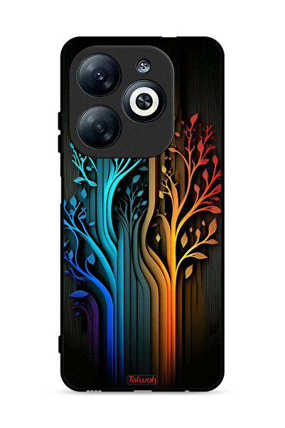 Tolwak Infinix Smart 8 4G Protective Case Cover Tree Leaves Art