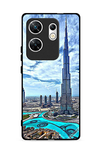 Covernex غطاء حماية لهاتف Infinix Zero 30 4G بطبعة برج خليفة مع غيوم مؤثرة