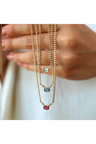 Cherry by Özkonak Mary Renkli Taşlı Kolye