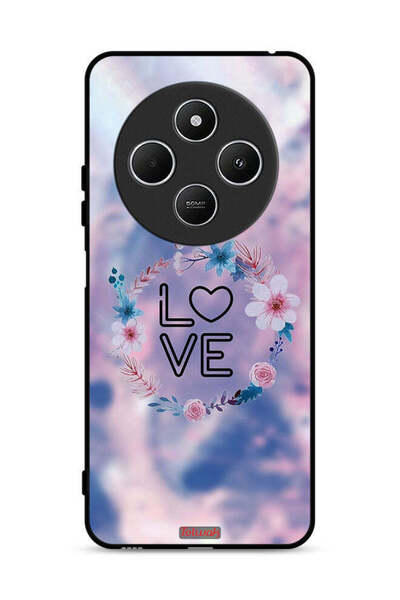 Tolwak غطاء حماية لهاتف شاومي ريدمي 14R 5G برسومات زهور الحب وخاتم فني