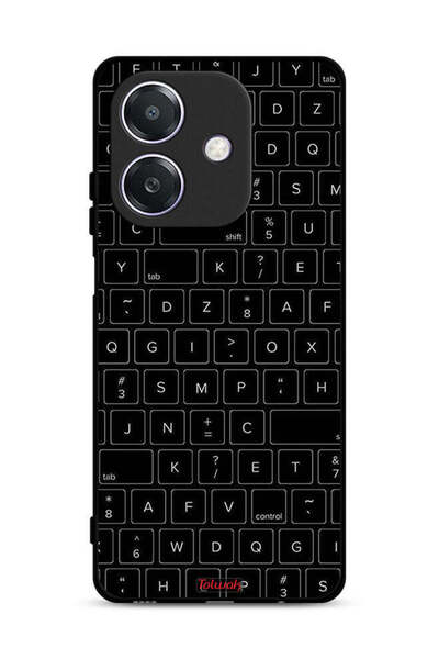 Tolwak غطاء حماية لهاتف Oppo A3 5G بنمط مفاتيح لوحة مفاتيح عشوائية