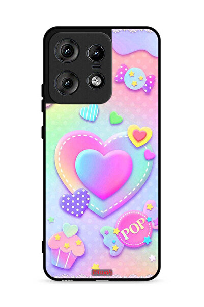 Tolwak غطاء حماية لهاتف موتورولا إيدج 50 برو 5G برسومات قلوب البوب